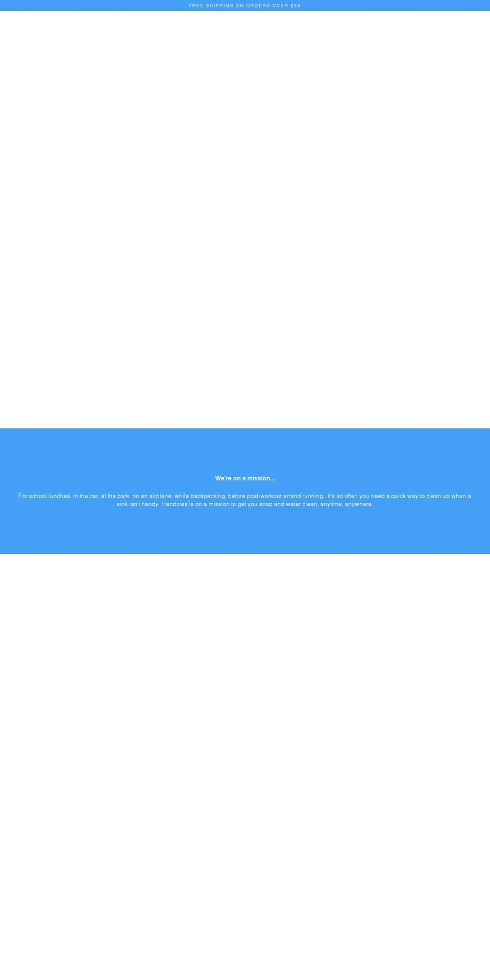 handzies.com shopify website screenshot