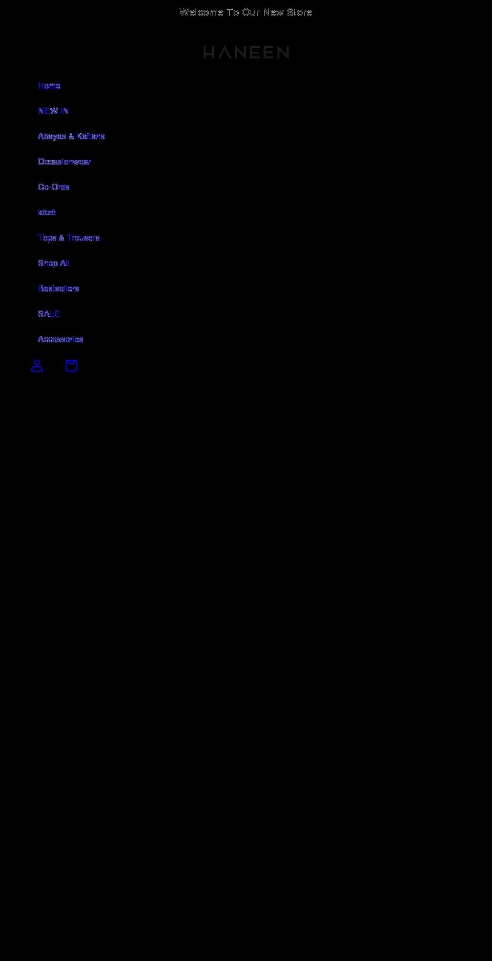 haneendesigns.com shopify website screenshot