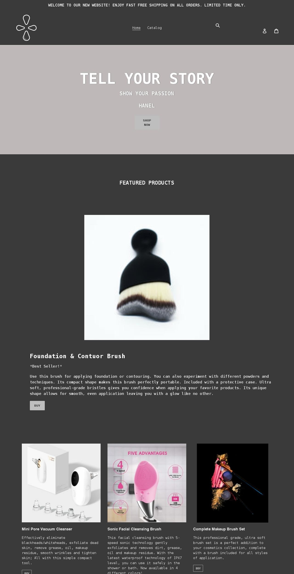 hanelproducts.com shopify website screenshot