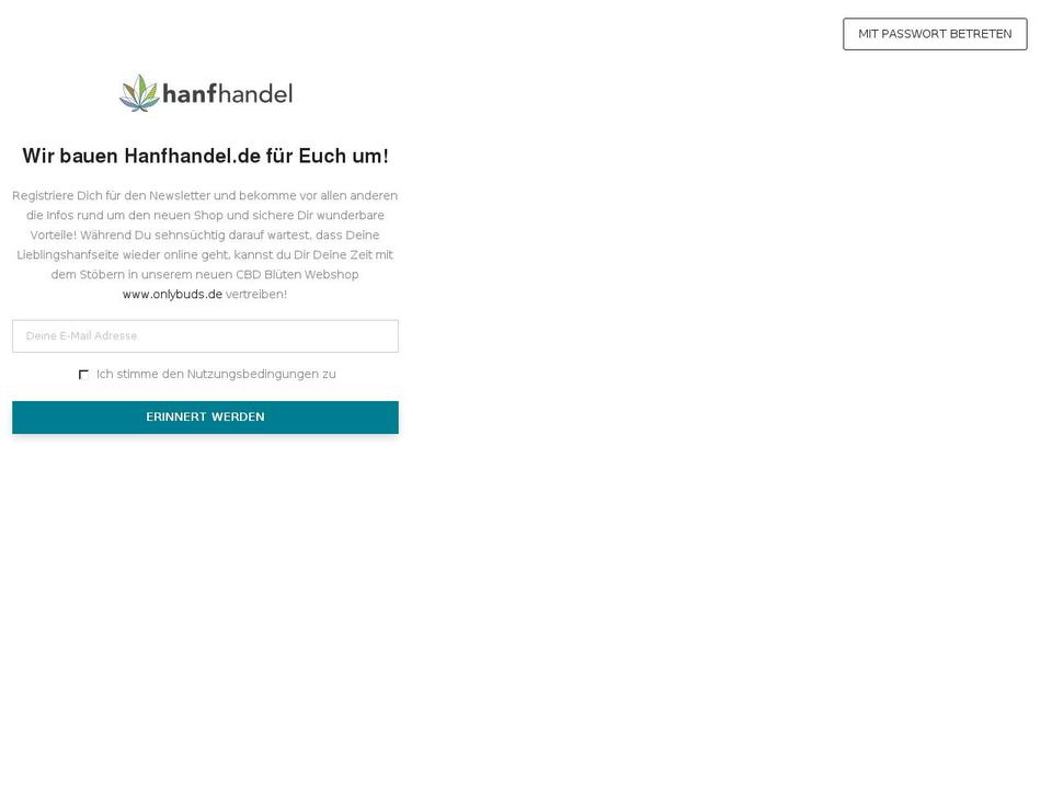 hanfhandel.de shopify website screenshot