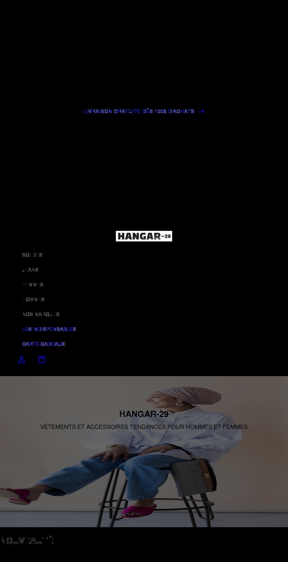 hangar29.ca shopify website screenshot