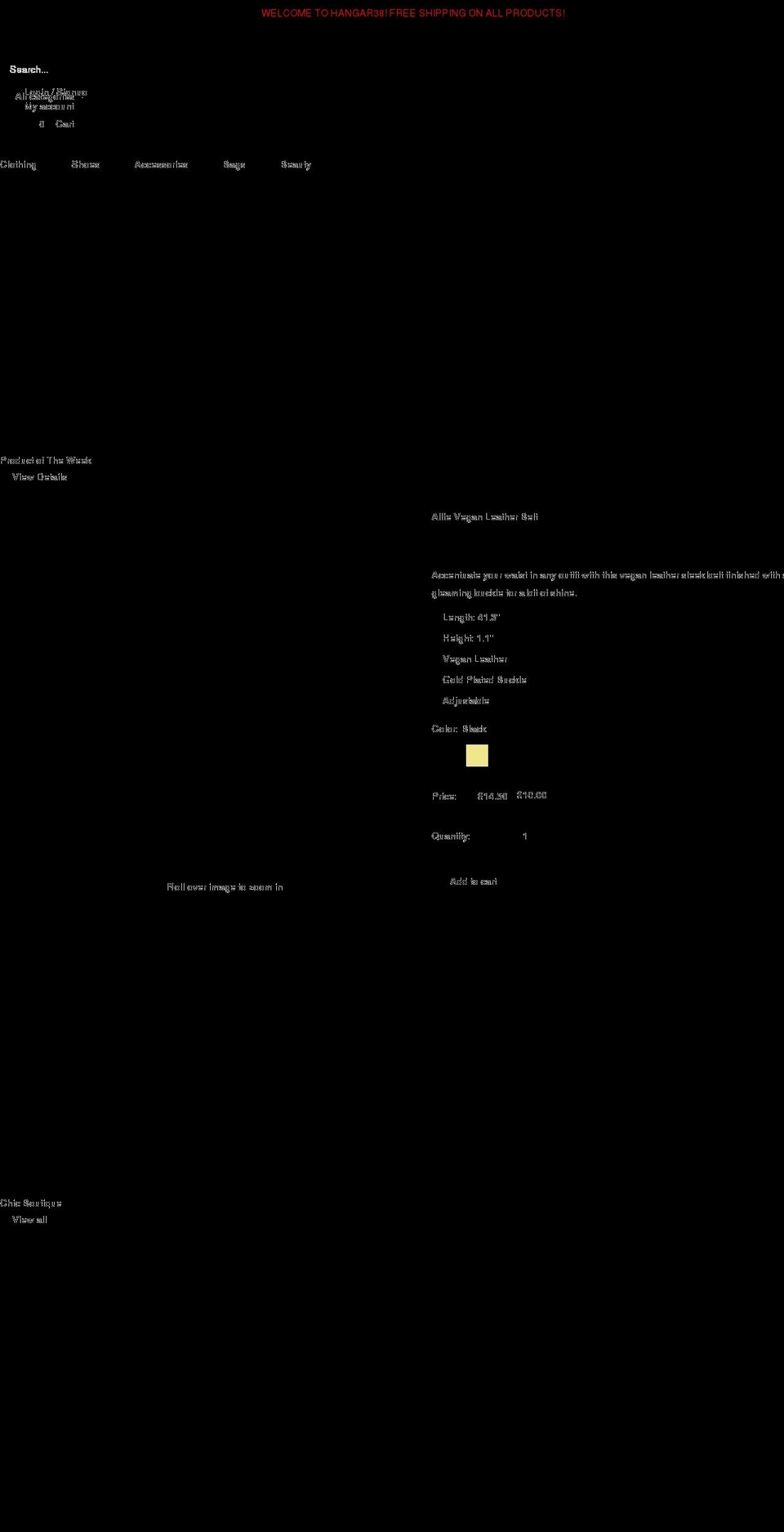 hangar38.com shopify website screenshot