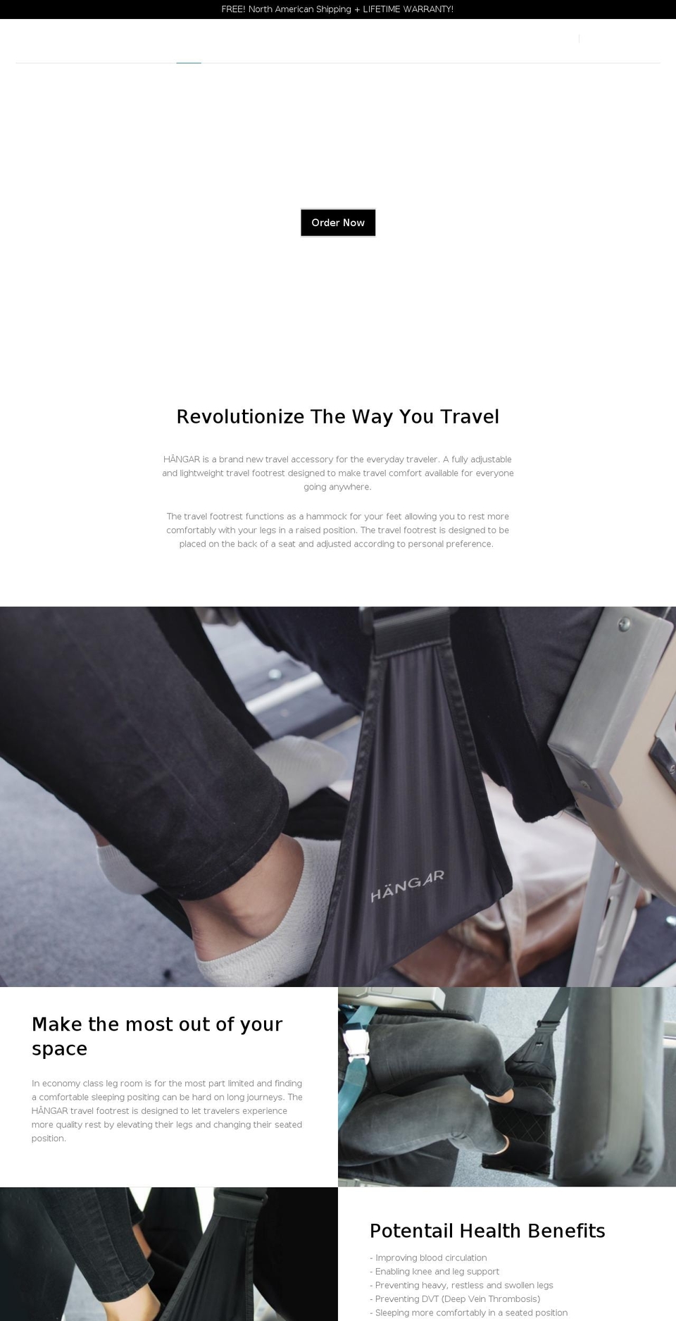 hangartravel.com shopify website screenshot