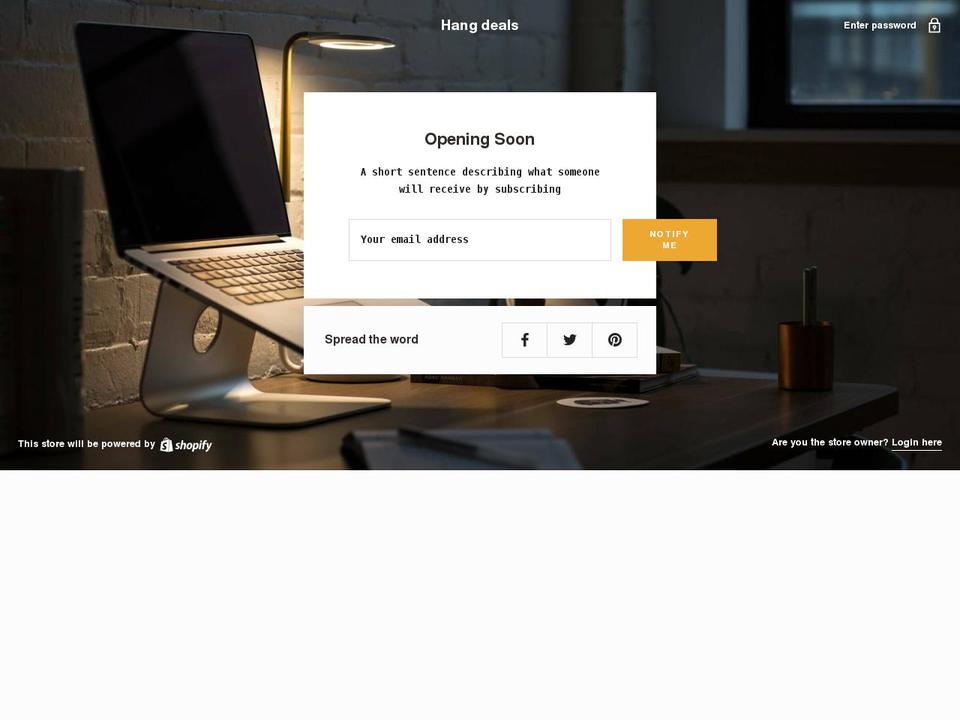 hangdeals.com shopify website screenshot