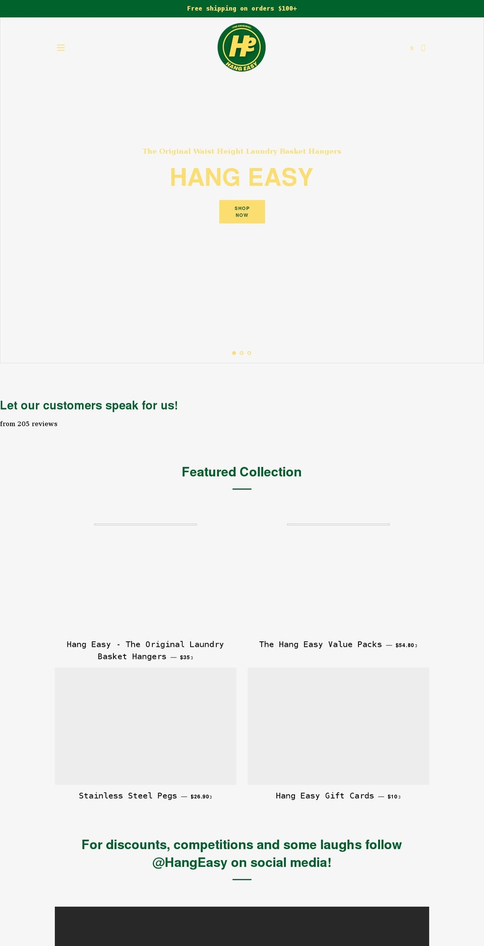 hangeasy.com.au shopify website screenshot