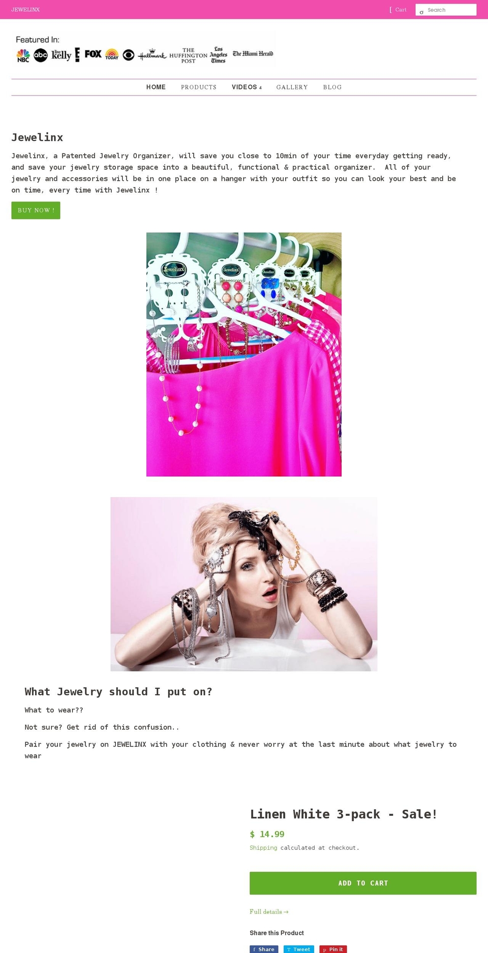 hangerjewelinx.com shopify website screenshot