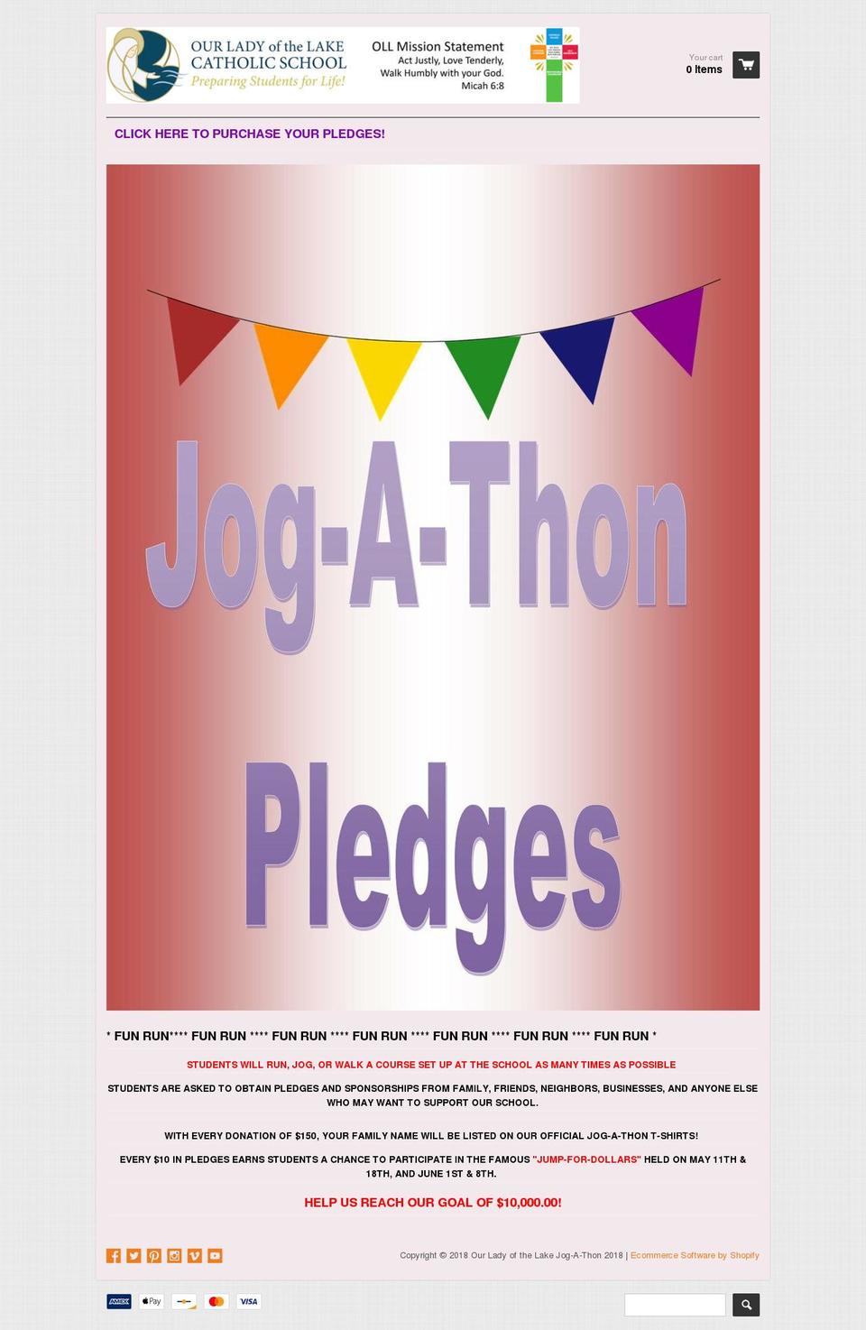 hangingbasketflowerfundraiser.org shopify website screenshot