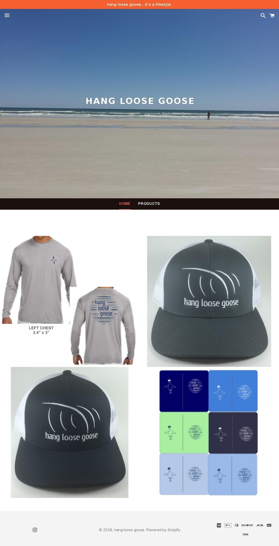hangloosegoose.com — Shopify storefront screenshot