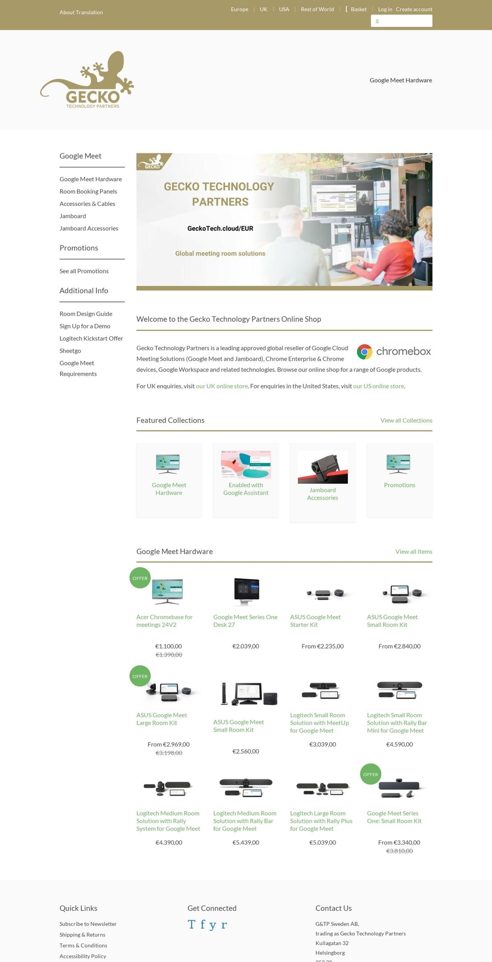 Gecko Technology Partners Shopify theme site example hangoutsmeet.se