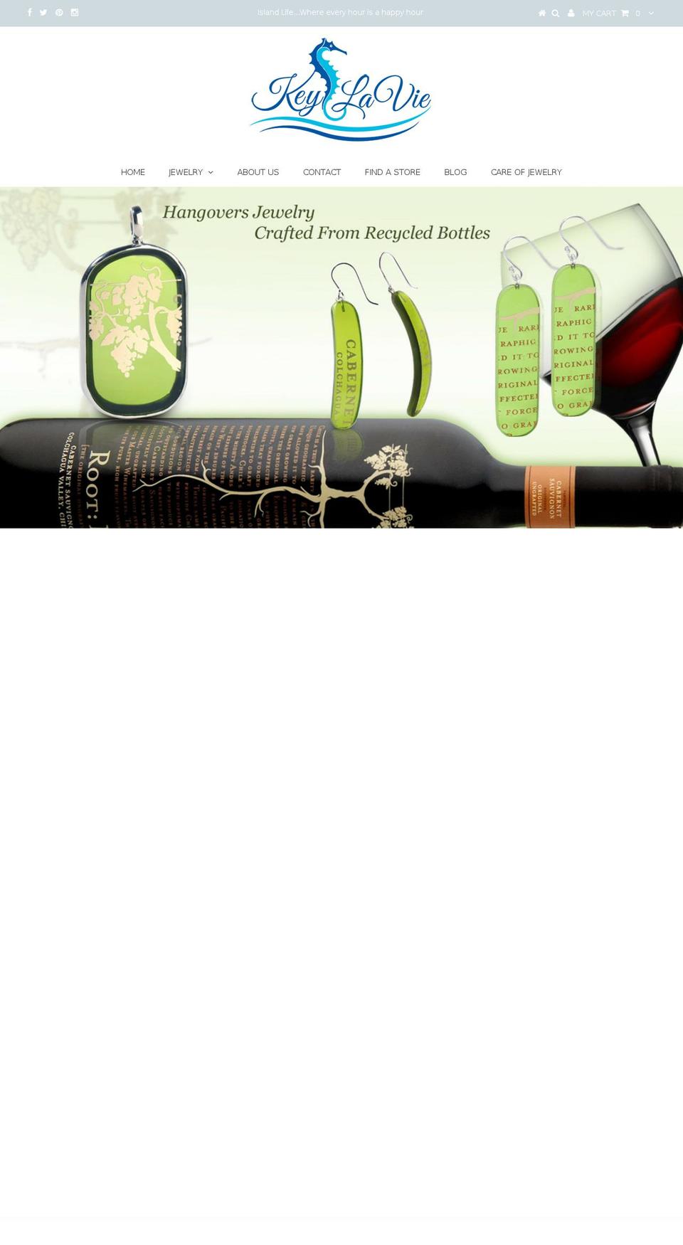 hangoversjewelry.com shopify website screenshot