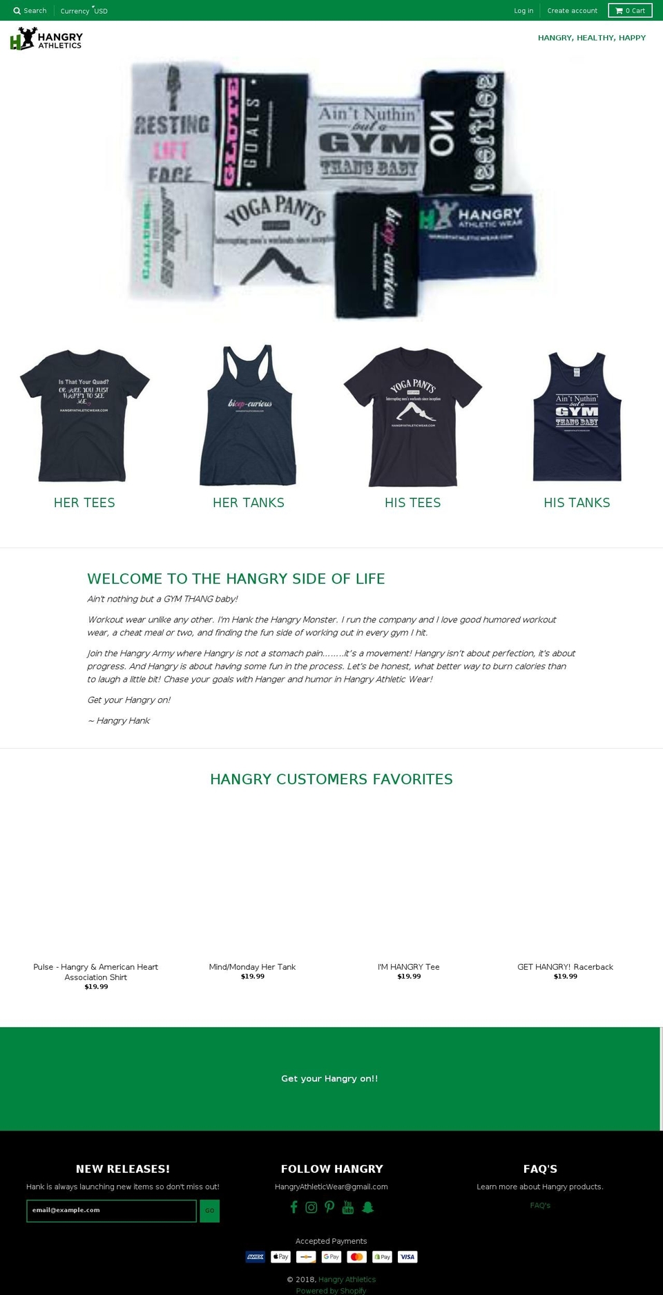 New Logo 7.18 Shopify theme site example hangryathleticwear.com