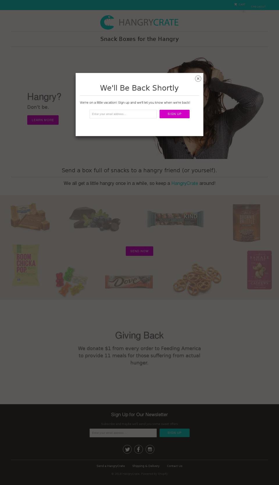 hangrycrates.com — Shopify storefront screenshot