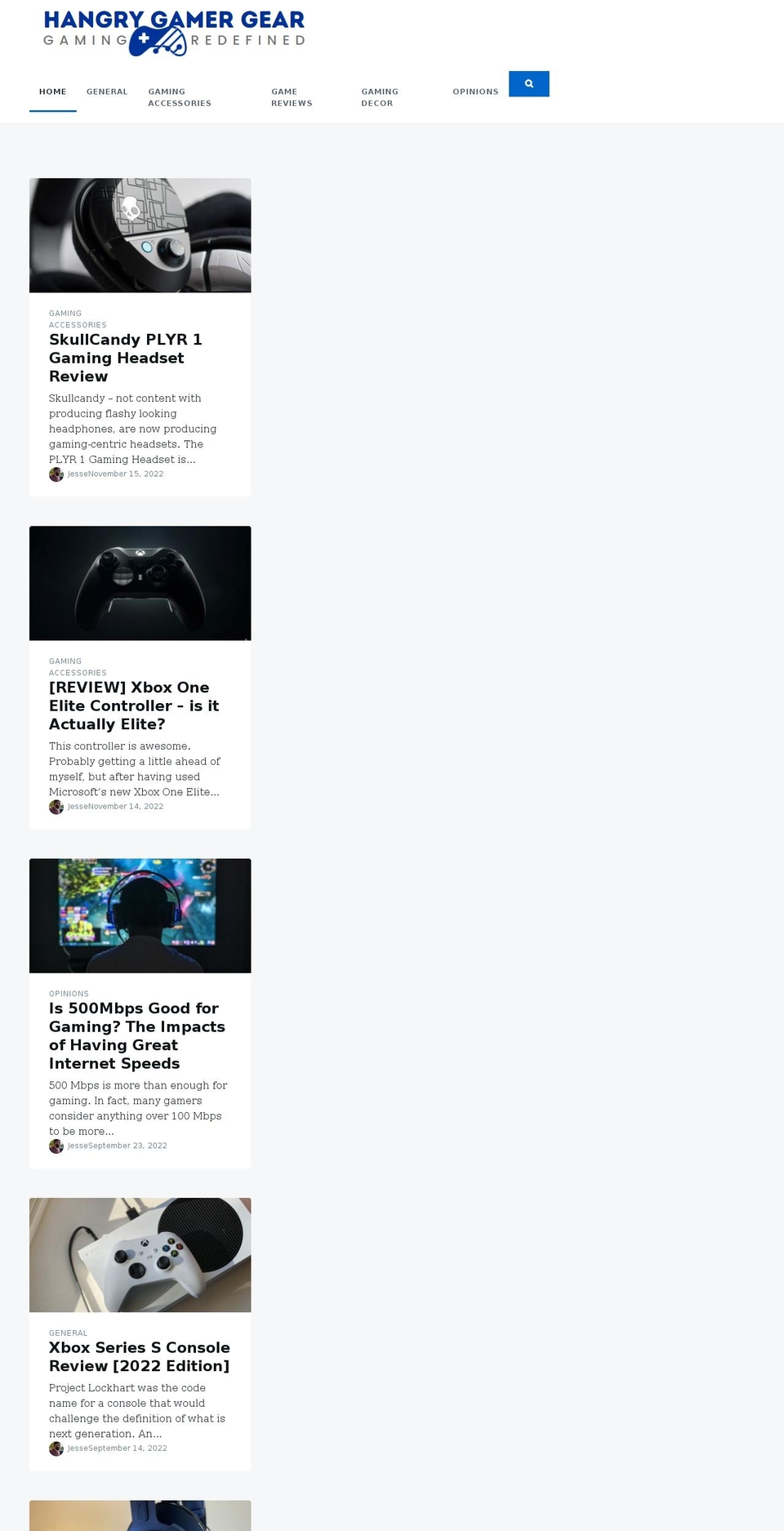 hangrygamergear.com — Shopify storefront screenshot