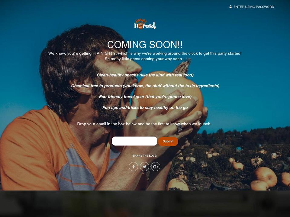 hangrynomad.com — Shopify storefront screenshot