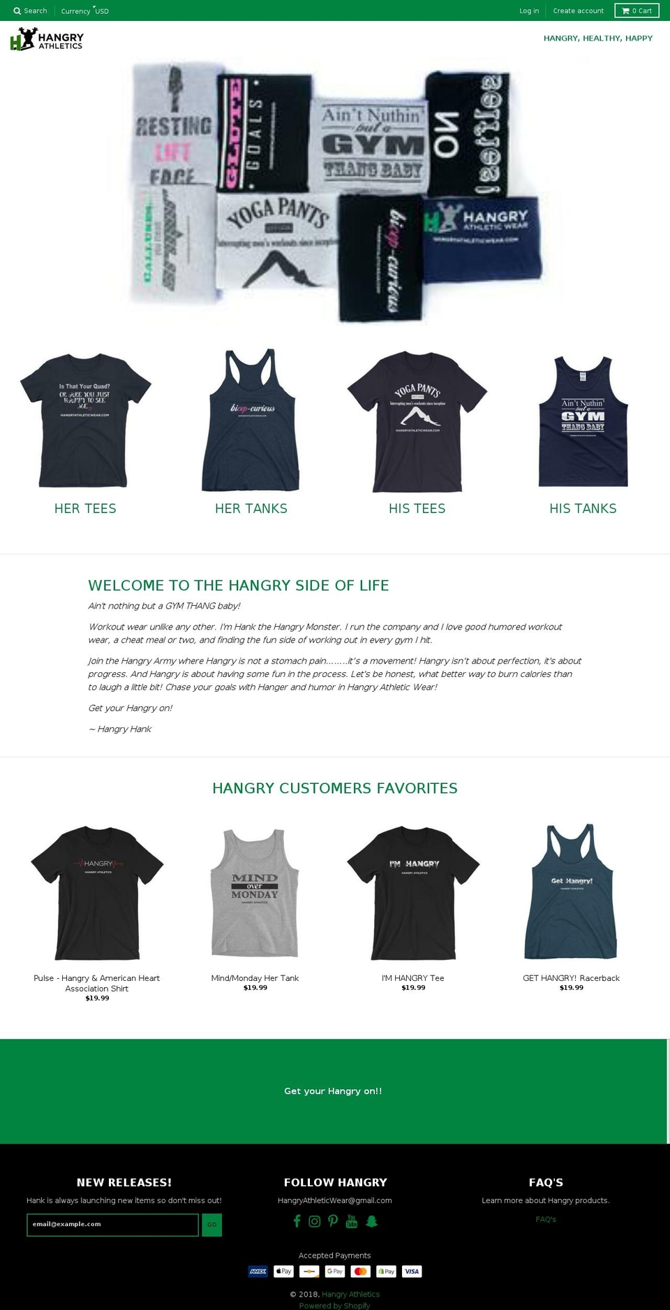 New Logo 7.18 Shopify theme site example hangrywear.com