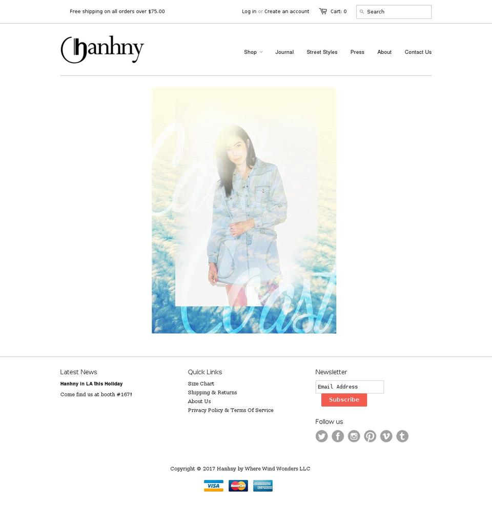 hanhny.com shopify website screenshot