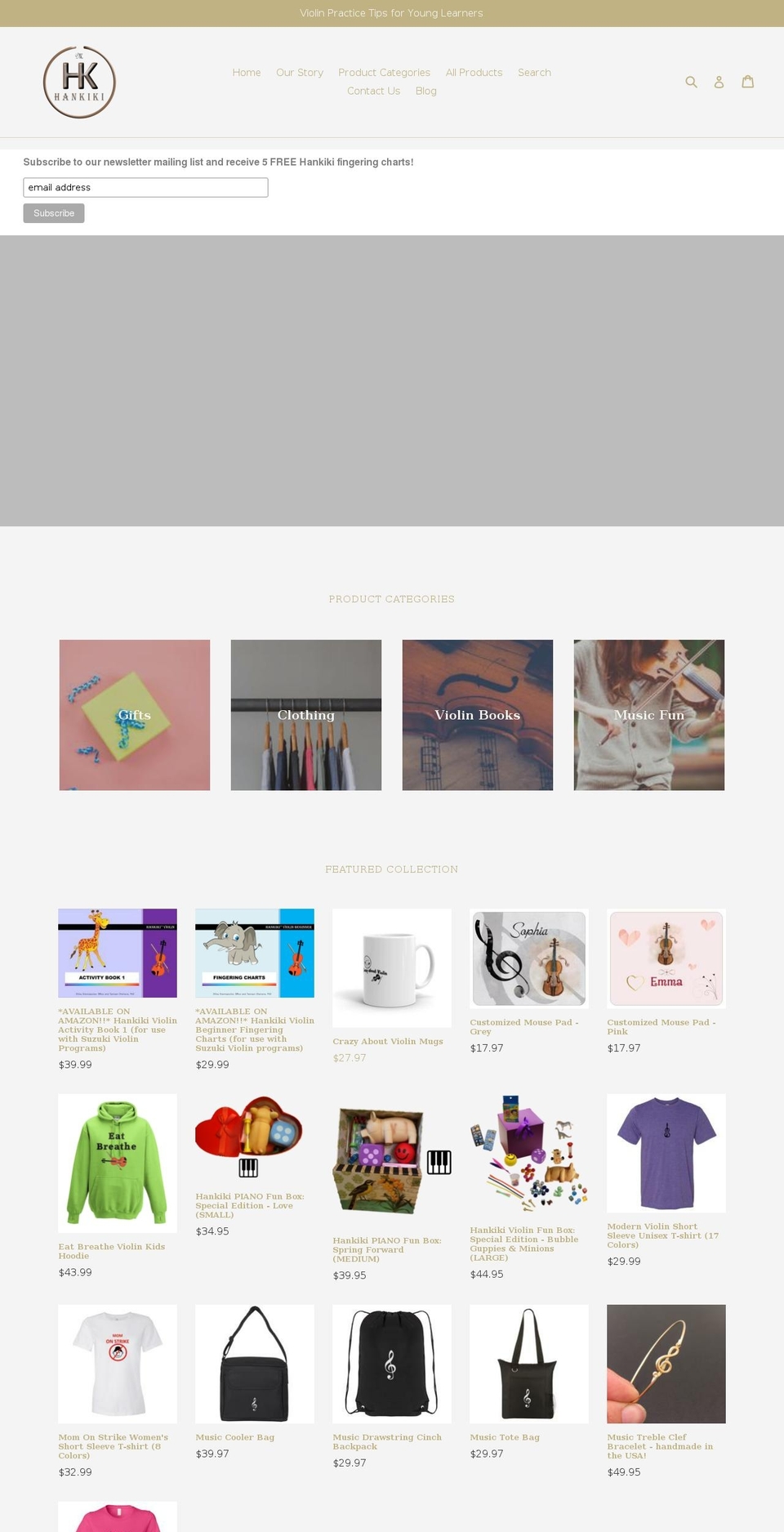 hankiki.com — Shopify storefront screenshot