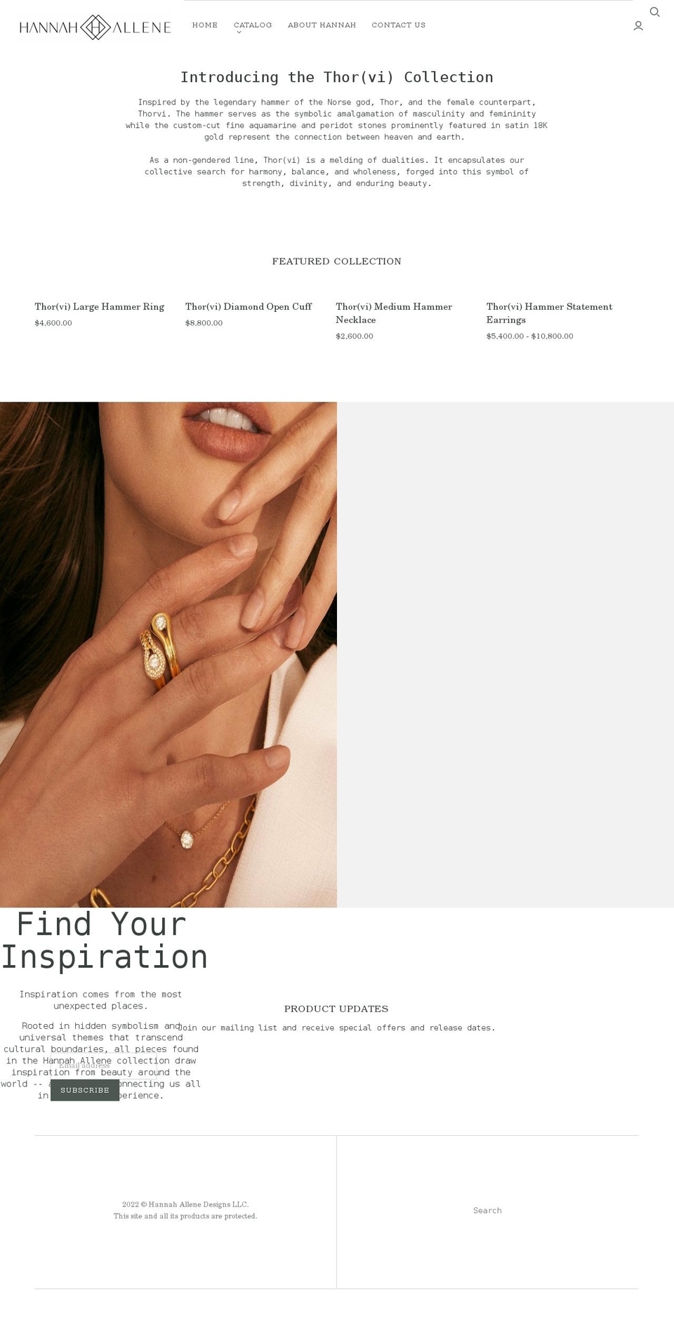 hannahallene.com shopify website screenshot