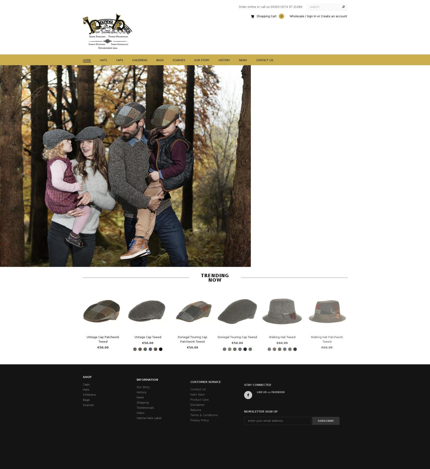 hannahats.com shopify website screenshot