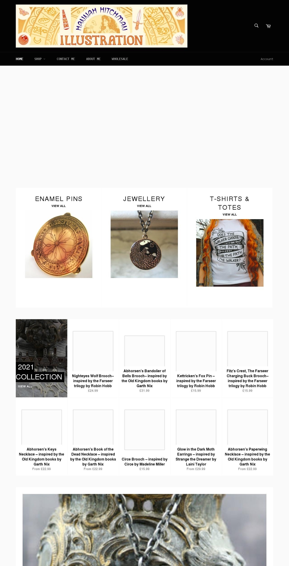 hannahhitchmanstore.com shopify website screenshot