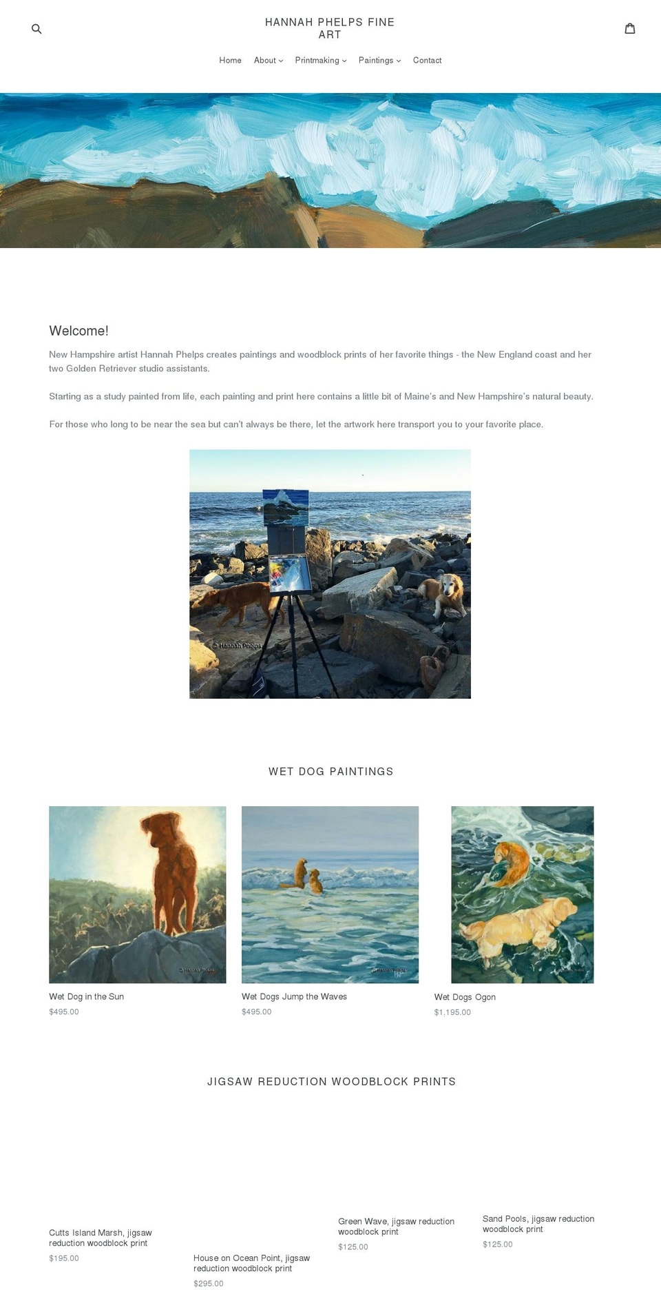 hannahphelps.com — Shopify storefront screenshot