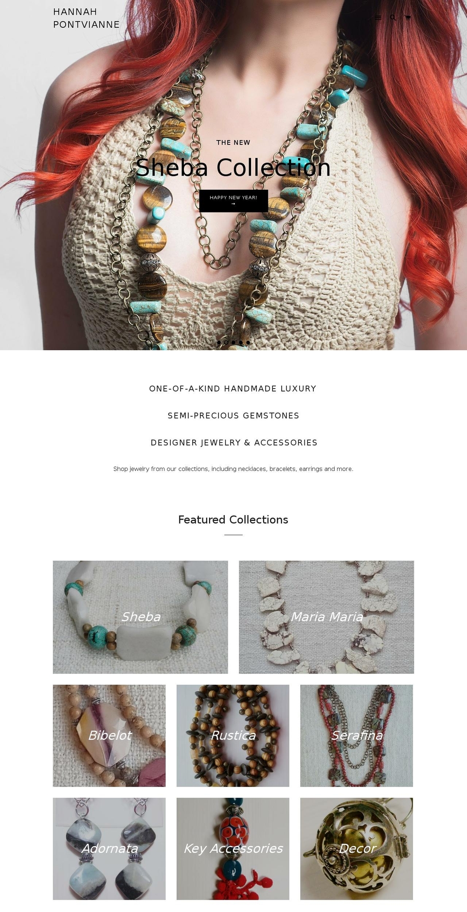 hannahpontvianne.com — Shopify storefront screenshot