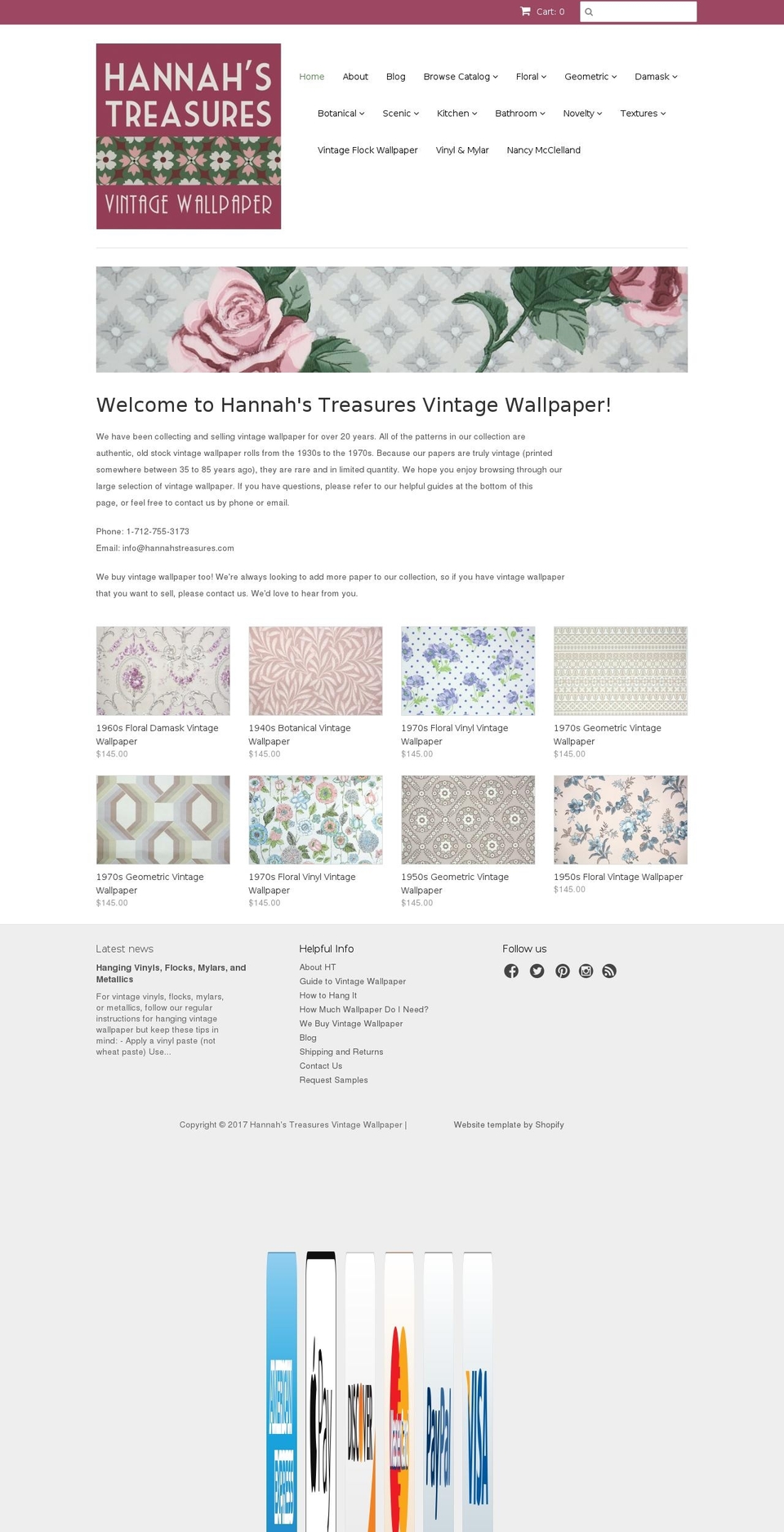 hannahstreasures.com shopify website screenshot