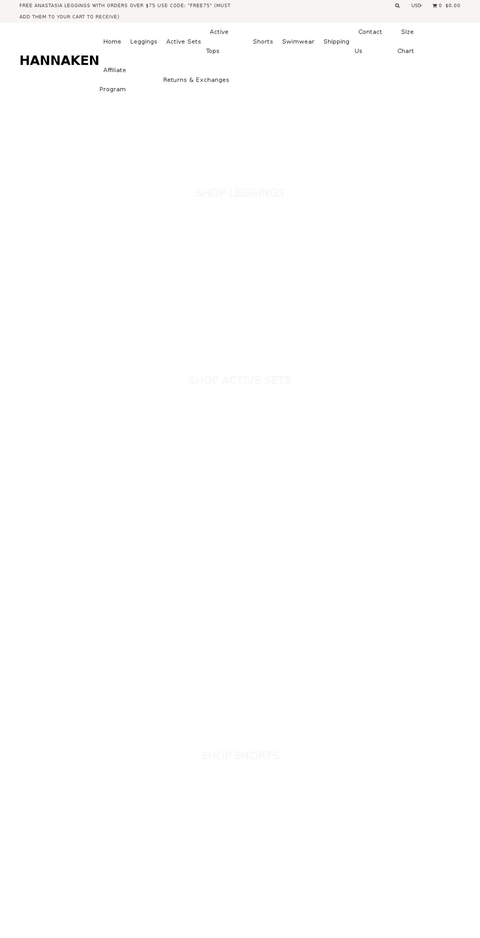 hannaken.com — Shopify storefront screenshot