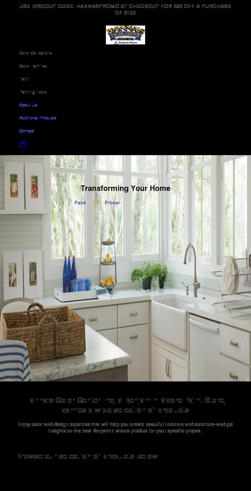 hannascolor.com shopify website screenshot