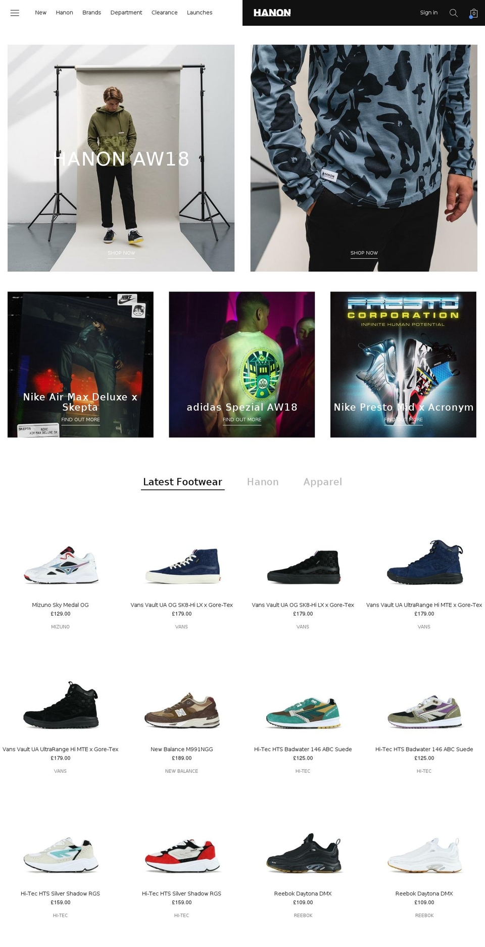 hanon-shop.info shopify website screenshot