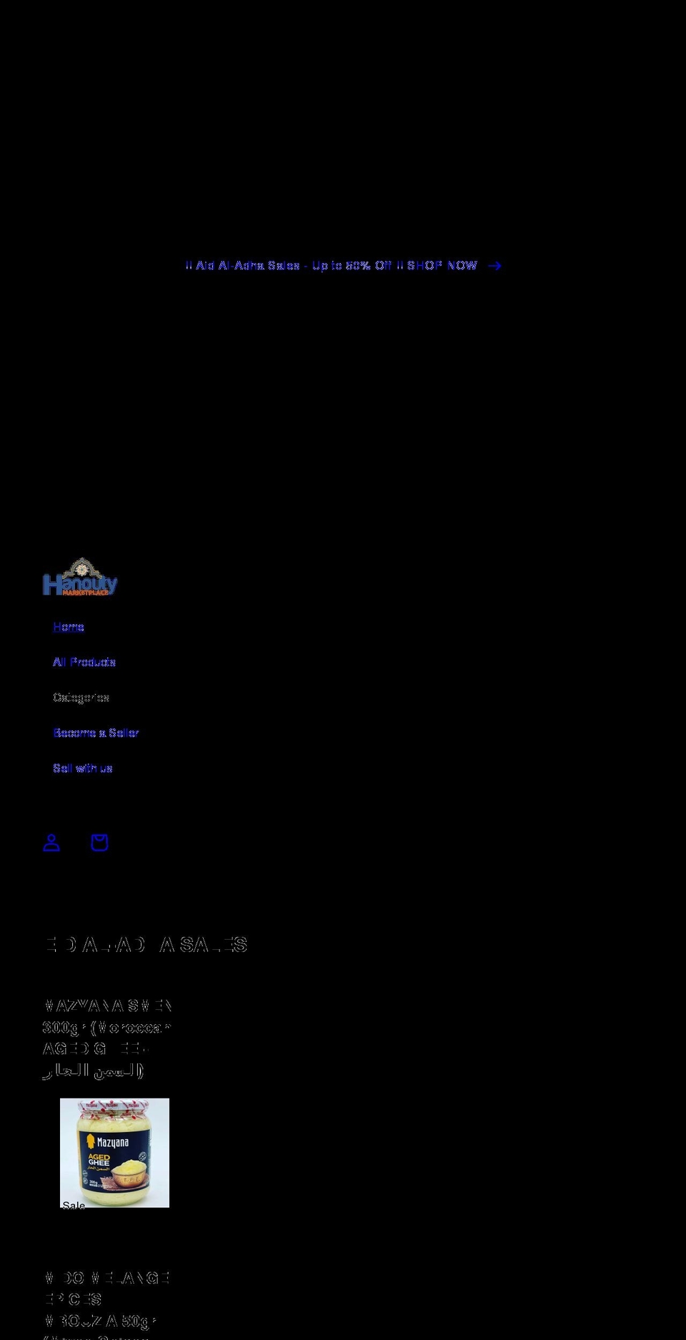 hanouty.ca shopify website screenshot