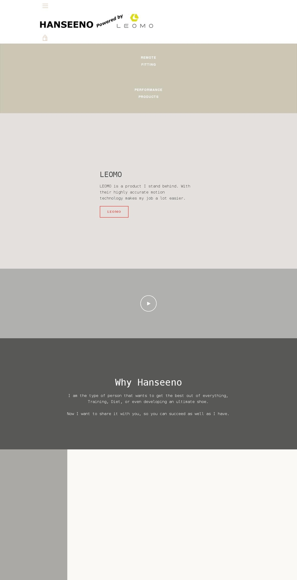 hanseeno.myshopify.com shopify website screenshot