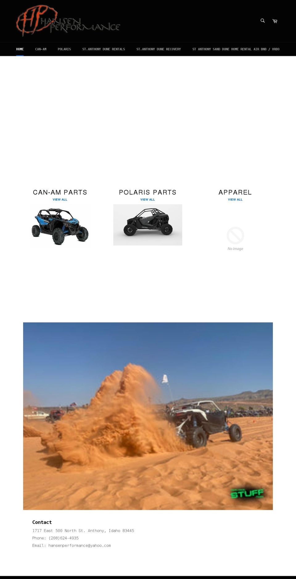 hansenperformance.net shopify website screenshot
