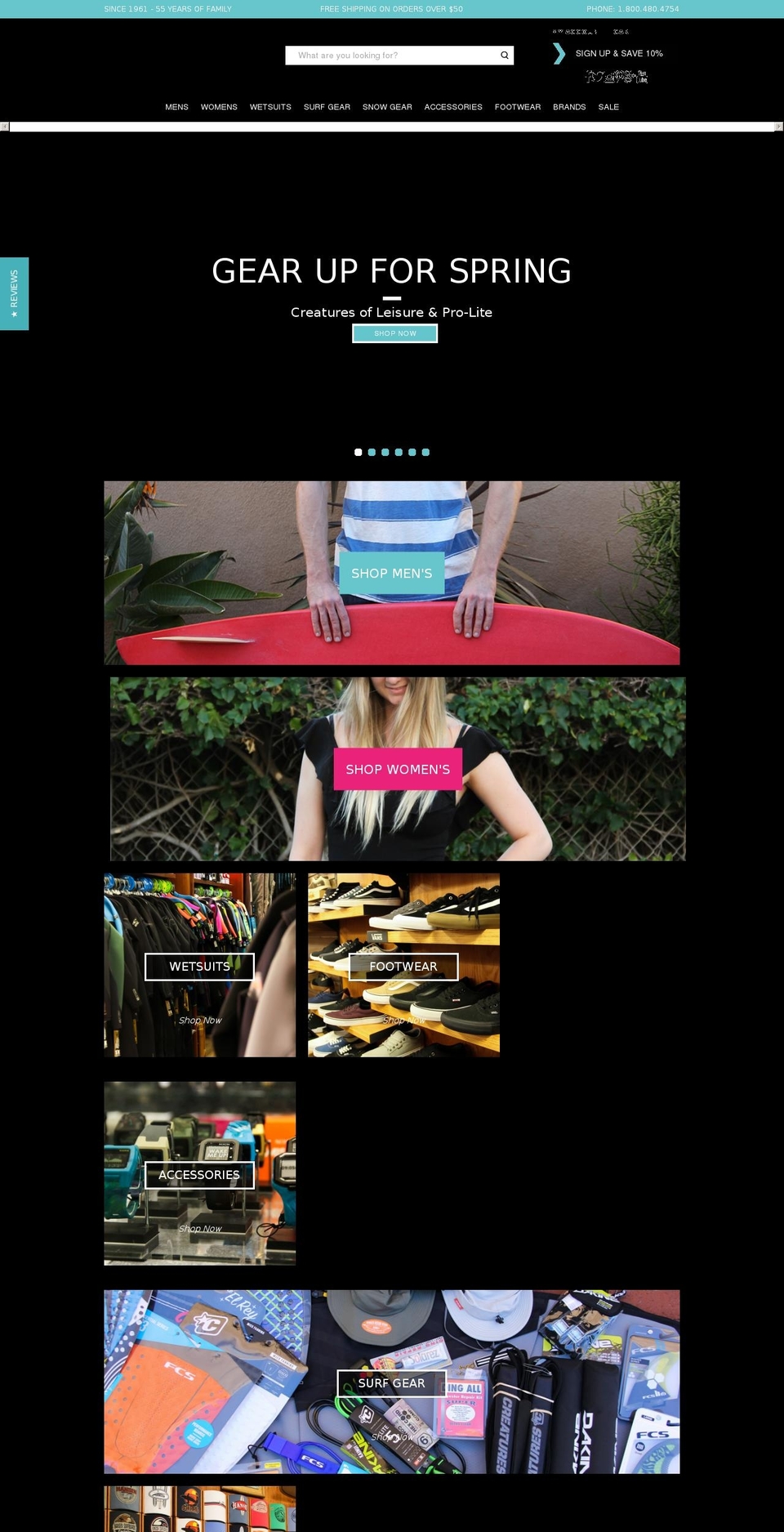 hansensurf.com shopify website screenshot