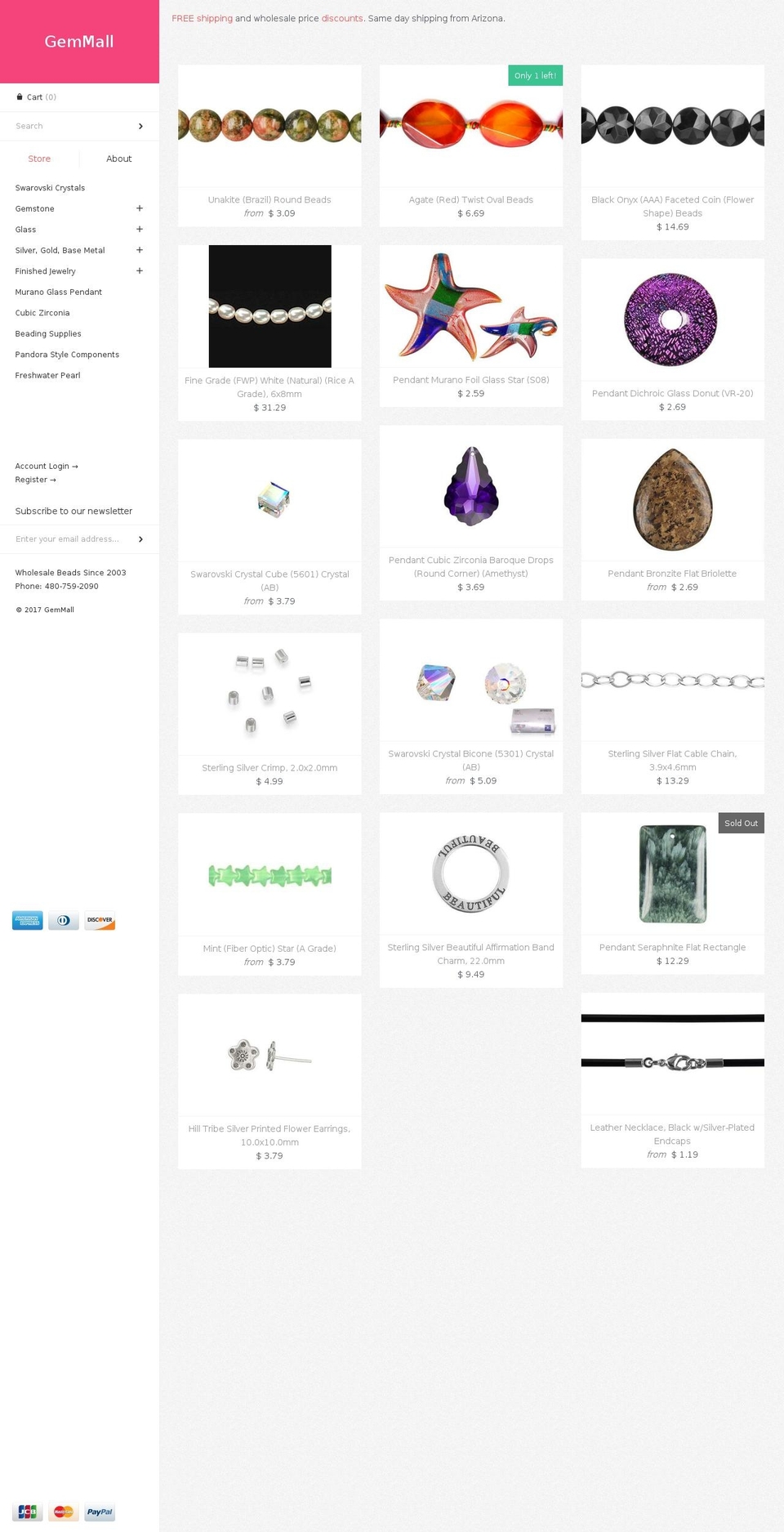 hansenwang.com shopify website screenshot