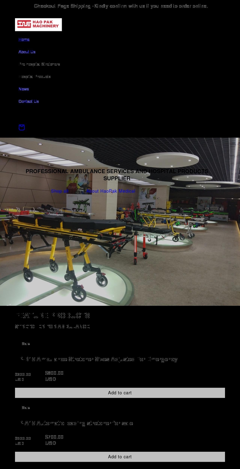 haopak-medical.com shopify website screenshot