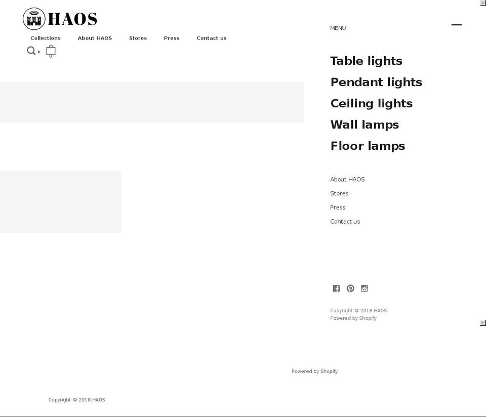 haos.fr shopify website screenshot