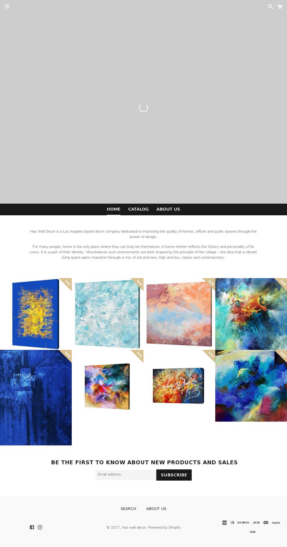 haowalldecor.com shopify website screenshot