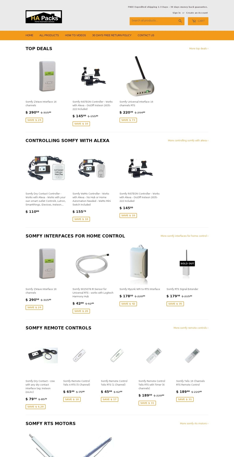 hapacks.com shopify website screenshot