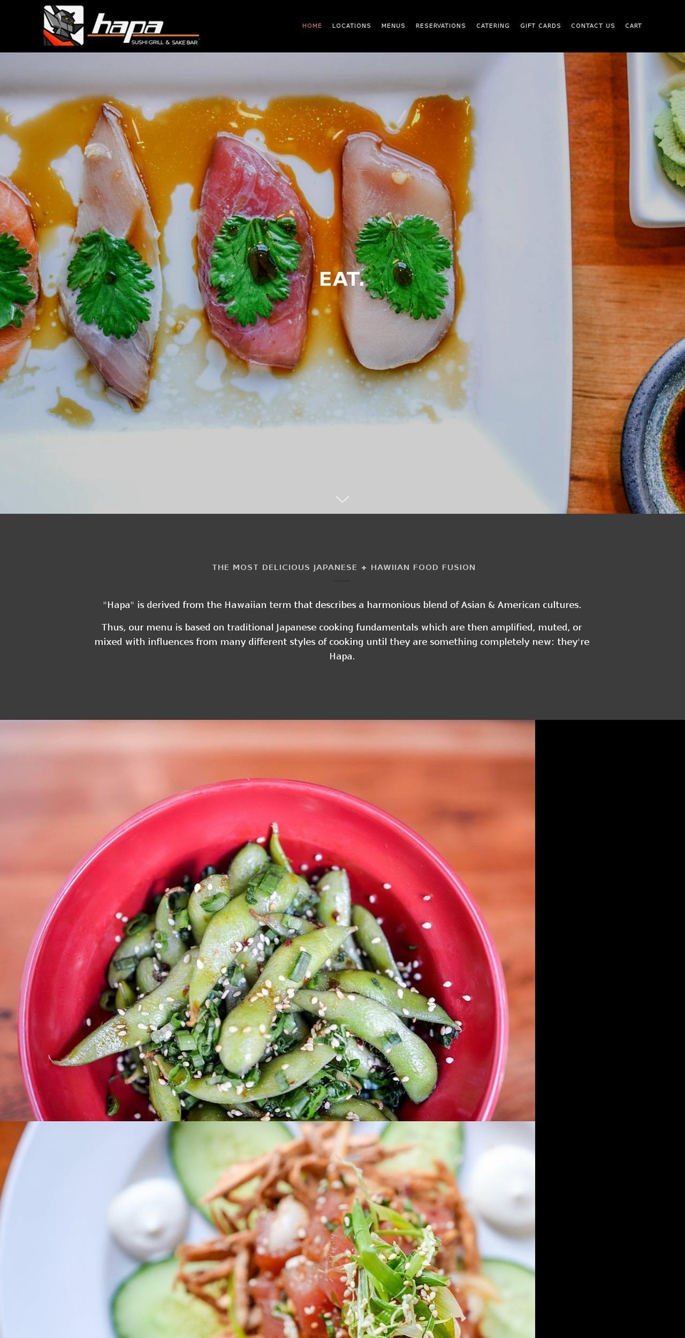 hapasushi.com shopify website screenshot