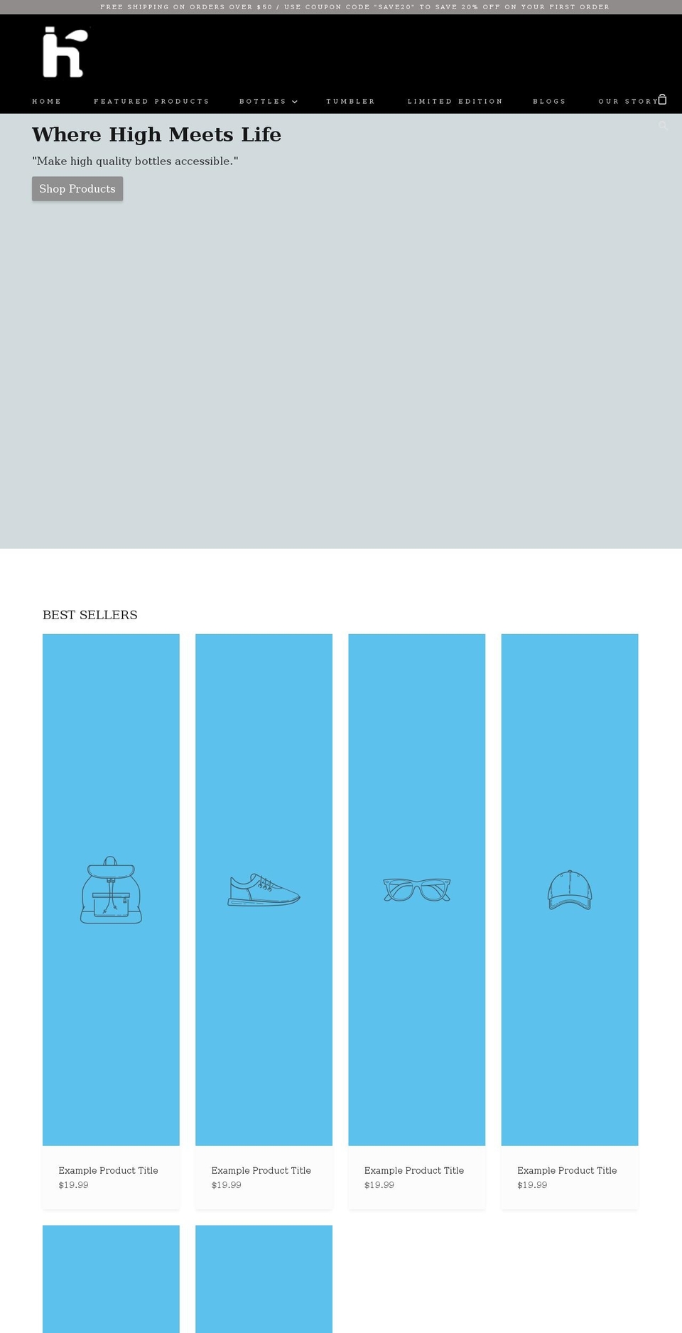 haphombottle.com shopify website screenshot