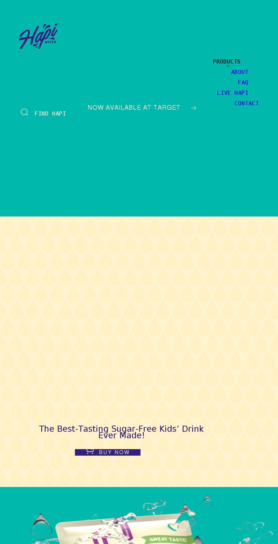 hapidrinks.com shopify website screenshot