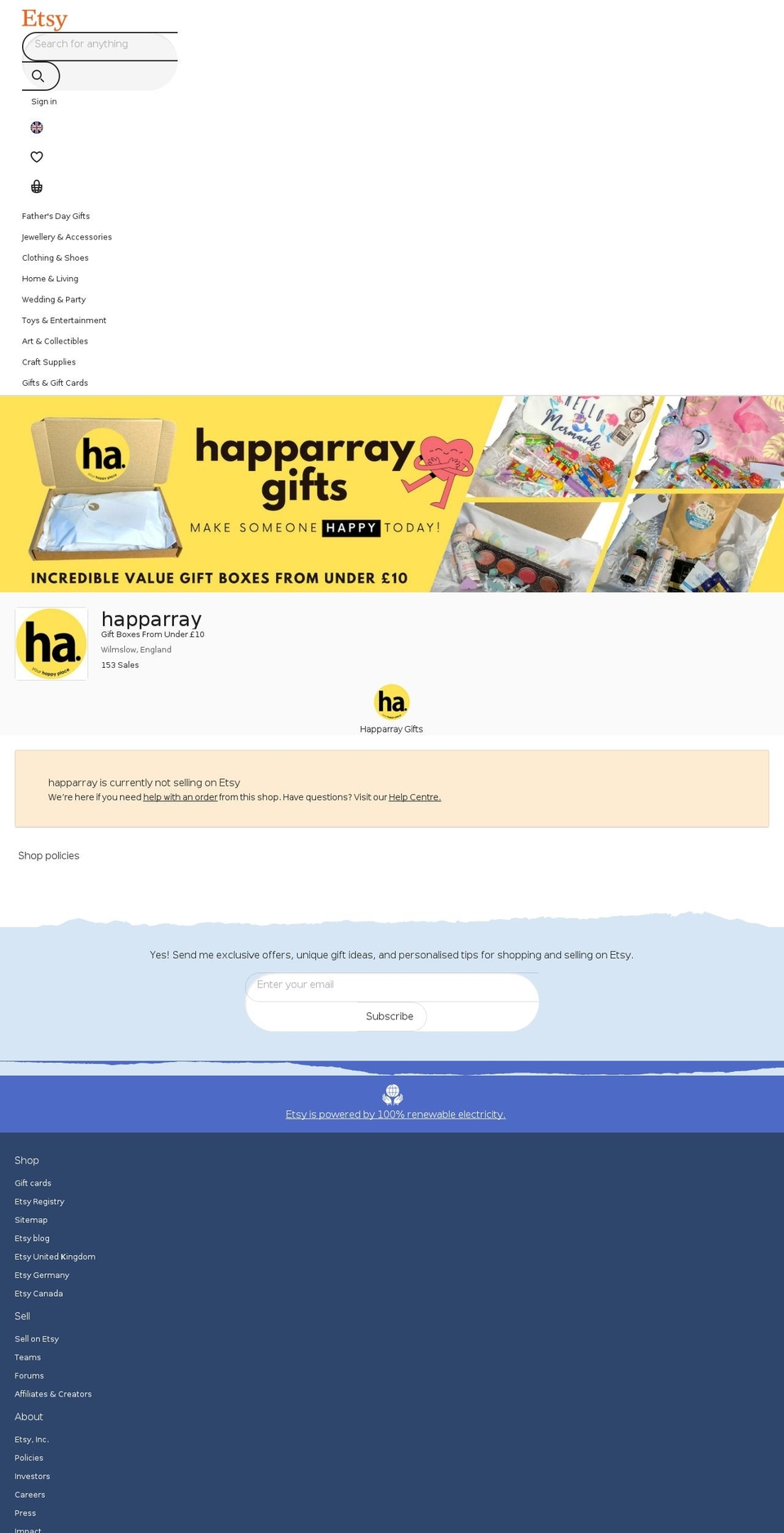 happarray.com — Shopify storefront screenshot