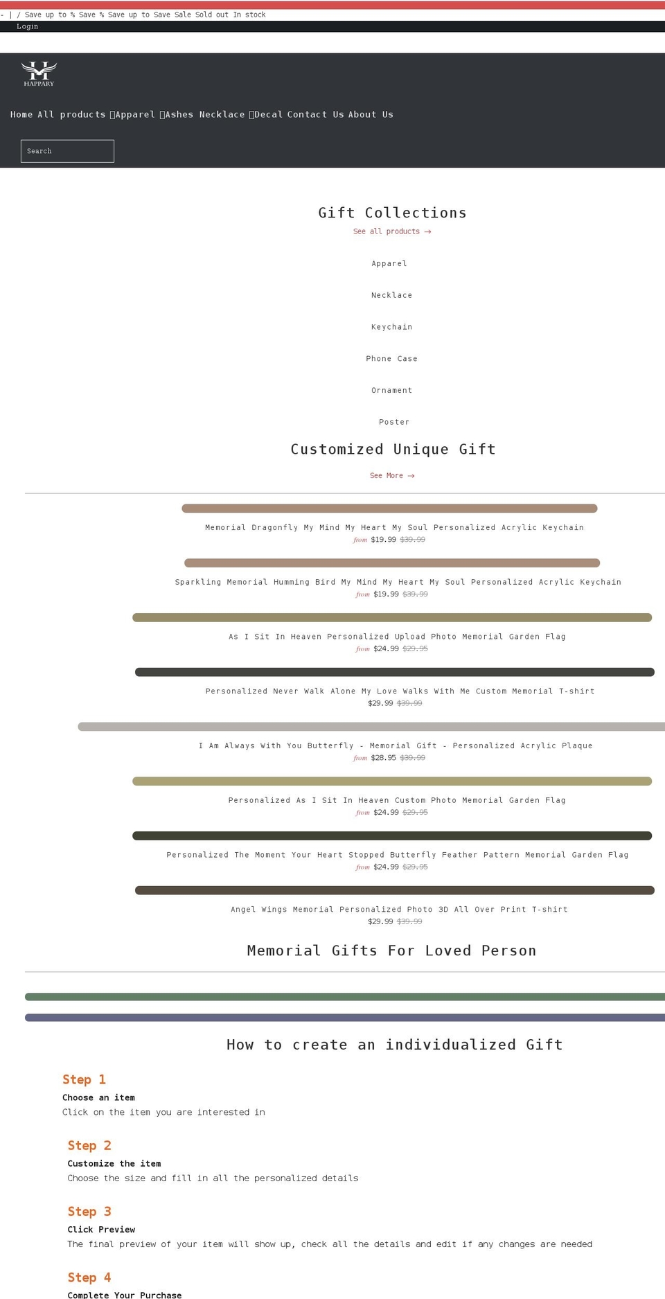 定制模板 Shopify theme site example happary.com