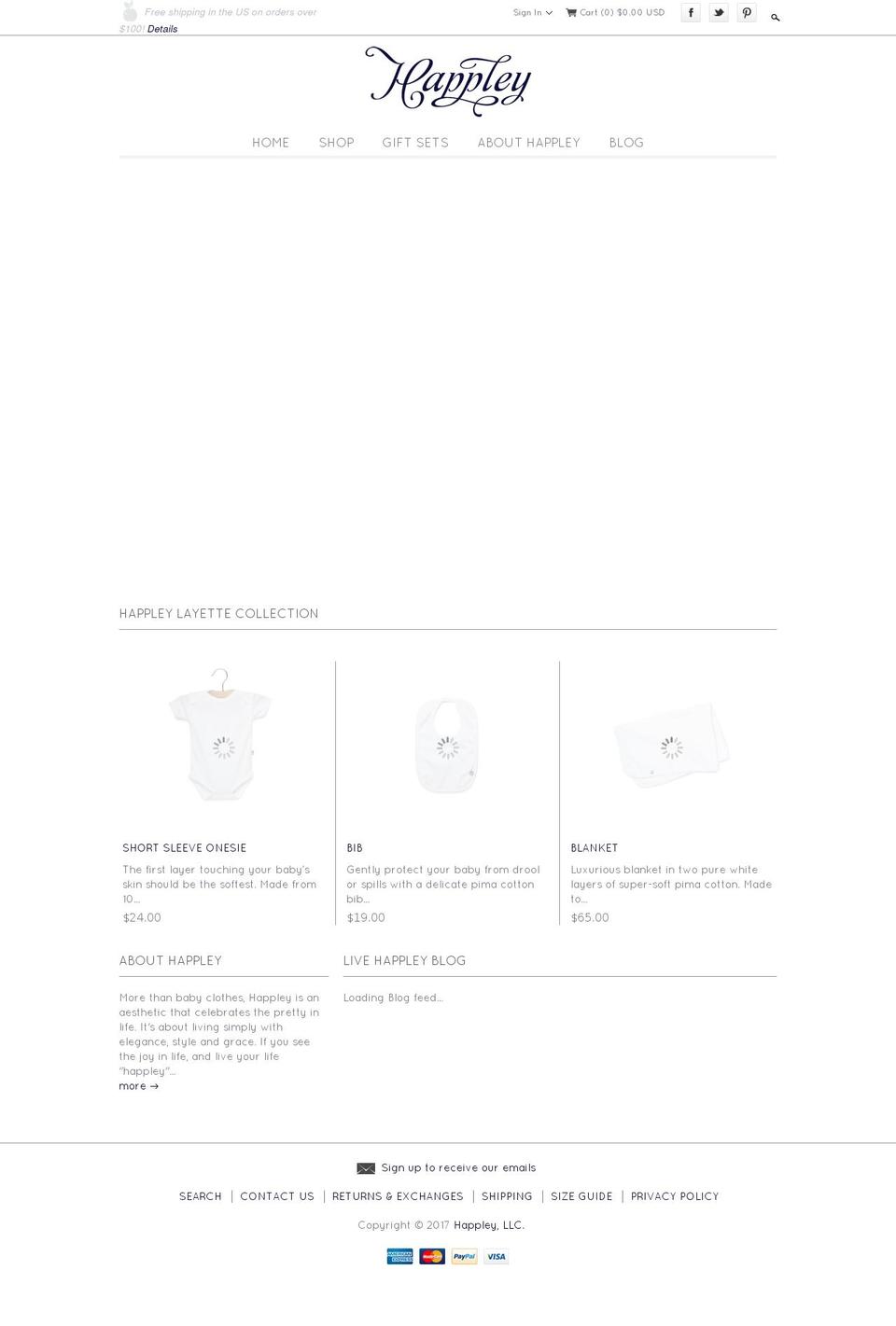 happely.com shopify website screenshot