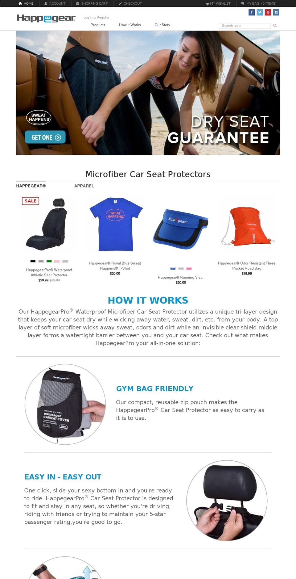 happeseat.com shopify website screenshot