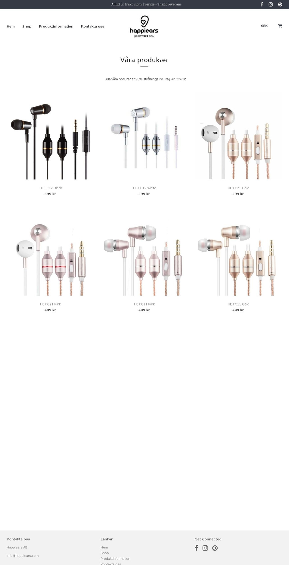 happiears.com — Shopify storefront screenshot