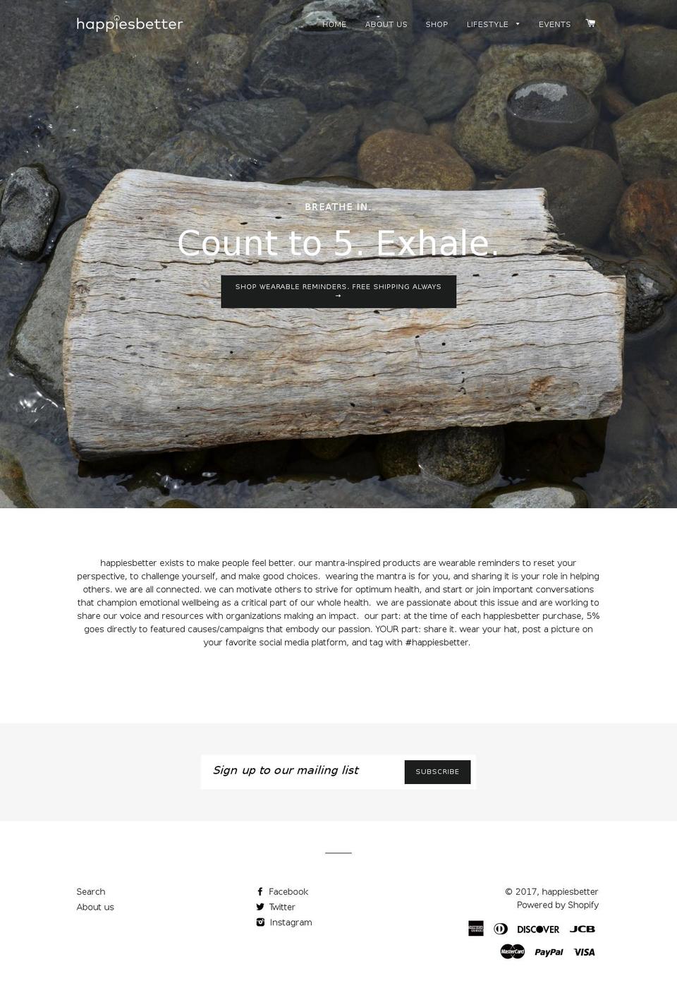 happiesbetter.com shopify website screenshot