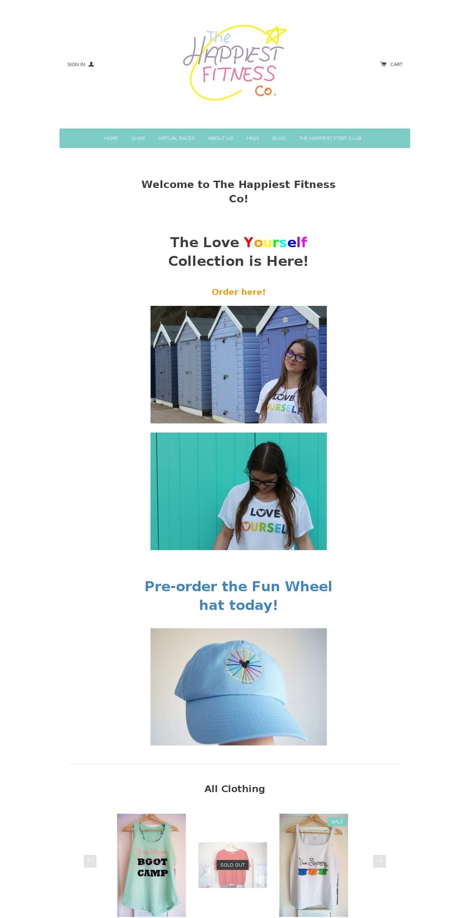 happiestfitnessco.com shopify website screenshot