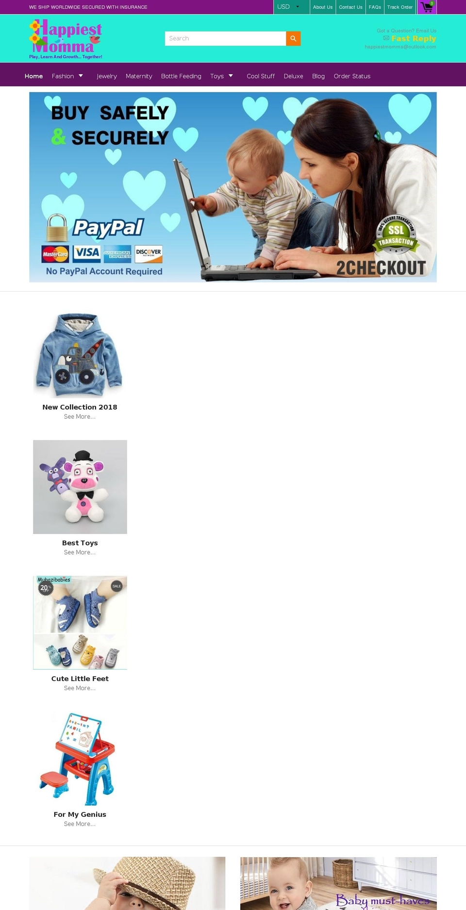 happiestmomma.myshopify.com shopify website screenshot